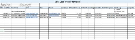 Free Sales Lead Tracker Excel Template