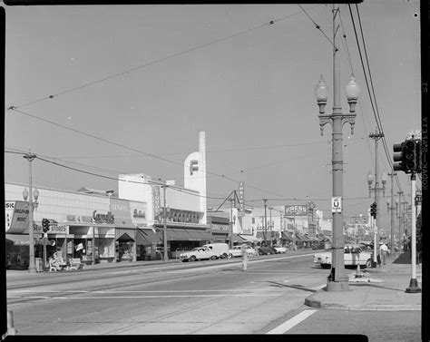 Streetscene Joseph Fadler 1952 | Inglewood california, Inglewood, Vintage los angeles