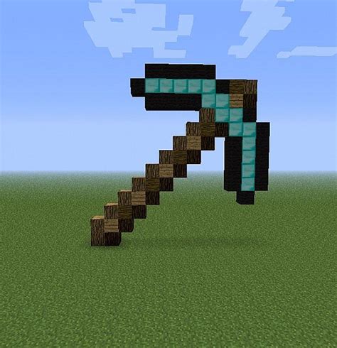 Diamond Pickaxe Pixel Art 1.20.2/1.20.1/1.20/1.19.2/1.19.1/1.19/1.18/1. ...