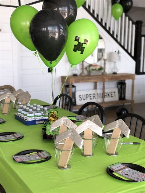 Minecraft Birthday Party with Free Printables - Honeybear Lane