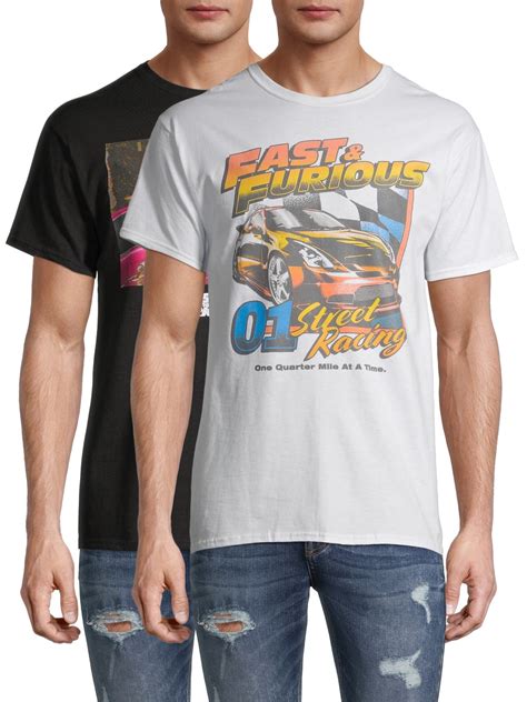 Fast and Furious Street Racing & Letty Men's and Big Men's Graphic T-Shirt, 2-Pack - Walmart.com