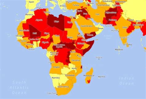 Map reveals most dangerous places in the world to visit in 2023 | World ...