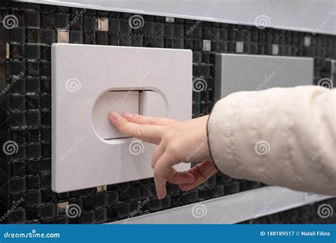 Toilet flush button stock image. Image of bath, dual - 188189517