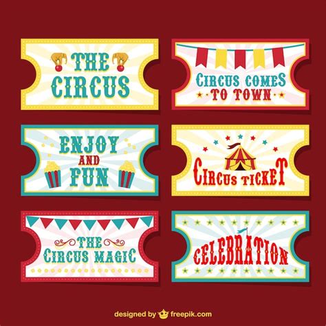 Circus tickets Vector | Free Download