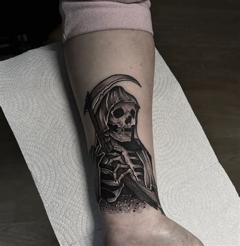 25+ Grim Reaper Tattoo Flash - WellsAnaya