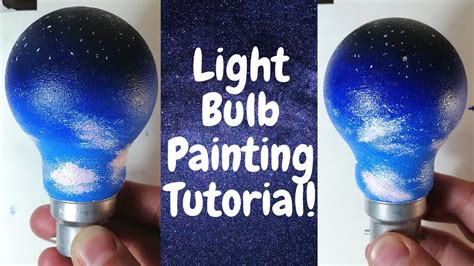 Simple LIGHT BULB Pink CLOUD Painting Tutorial! Easy SPONGE PAINTING ...