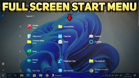 How to Make the Start Menu Full Screen in Windows 11 (Tutorial) - YouTube