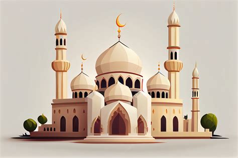 Islamic Mosque Flat Illustration Free Graphic by Gfx_Expert_Team · Creative Fabrica