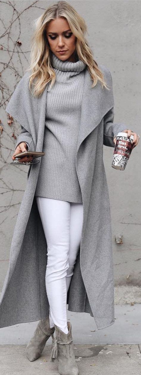 grey and white for winter 2017 | Kıyafet, Moda trendleri, Giysiler