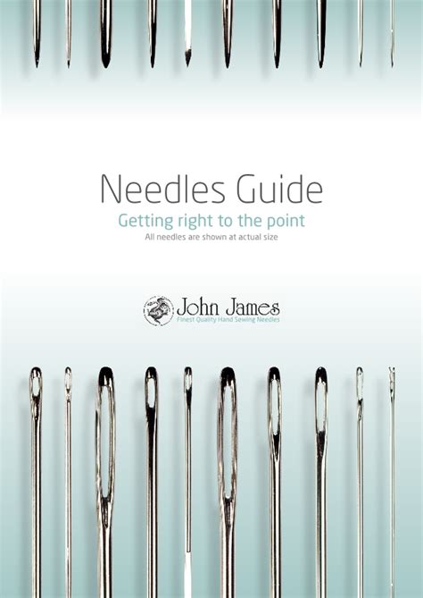 Needles Guide | Sewing needle sizes, Hand sewing, Sewing needles