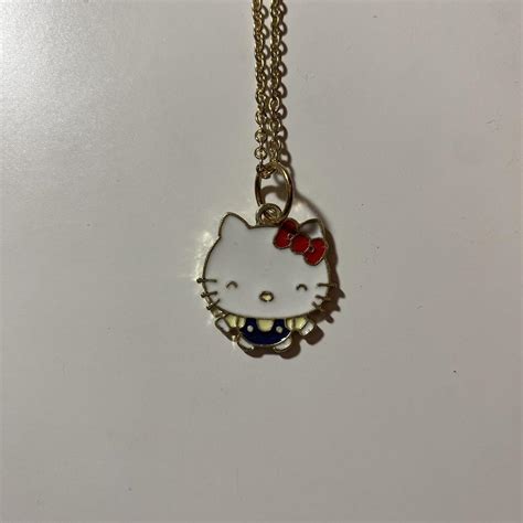 hello kitty enamel necklace - Depop