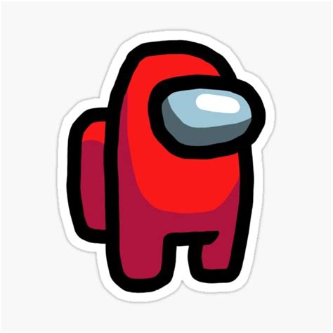 "Among Us RED Character" Sticker by Ryder187 | Redbubble