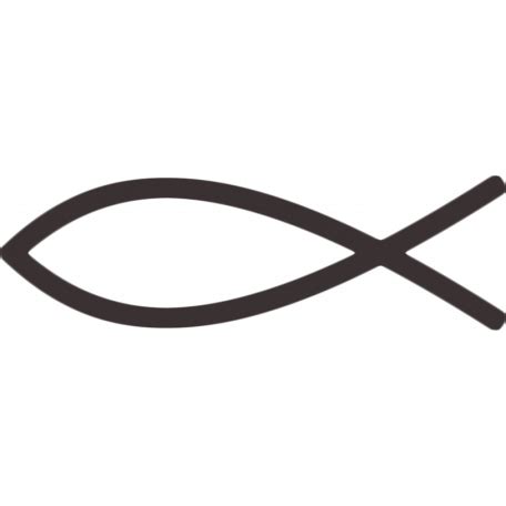 Christian Fish Symbol Shape Template