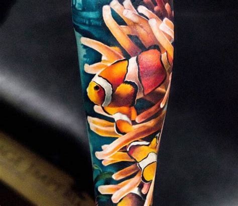 Clownfish tattoo by Andrey Stepanov | Post 27779 | Underwater tattoo, Clown fish, Baby tattoos