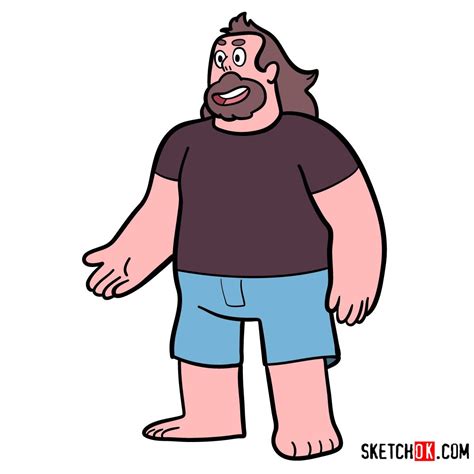 How to draw adult Greg Universe | Steven Universe - Sketchok easy drawing guides