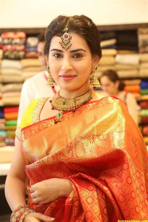 Latest Archana Veda Hot Photos In Red Saree - Actress Album