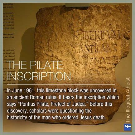 The Pilate Inscription | Historical events, Old and new testament ...