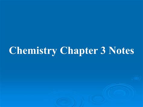 PPT - Chemistry Chapter 3 Notes PowerPoint Presentation, free download ...