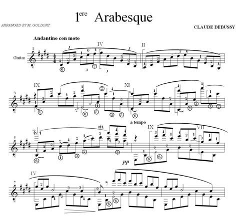 C. Debussy – Arabesque No.1 (5pg) – Arrangements for guitar by Michael ...