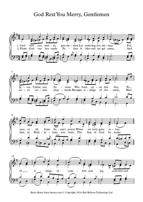 God Rest You Merry, Gentlemen Sheet music for Choir - 8notes.com