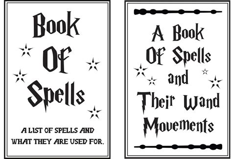 Harry Potter Spell Book Pages Printable Free