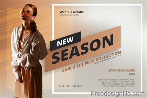 Fashion discounts and sale poster template vector 04 free download