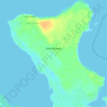 Kilwa Kisiwani topographic map, elevation, terrain