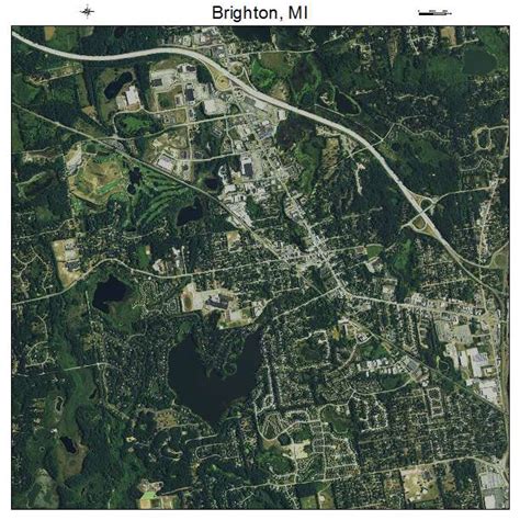 Aerial Photography Map of Brighton, MI Michigan