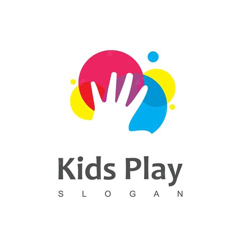 Premium Vector | Kids play logo design template