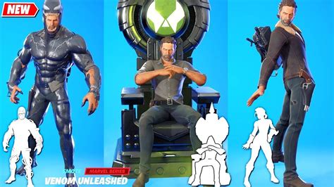 Fortnite Rick Grimes Skin (The Walking Dead collab) doing all Built-In ...