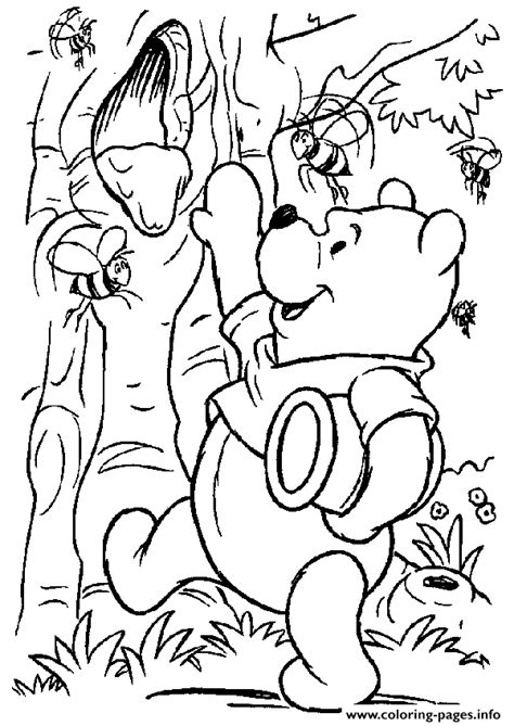 Pooh Hunny Pot Coloring Page Coloring Pages