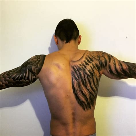 Wing Tattoo Back | Wing tattoos on back, Tattoos, Back tattoo