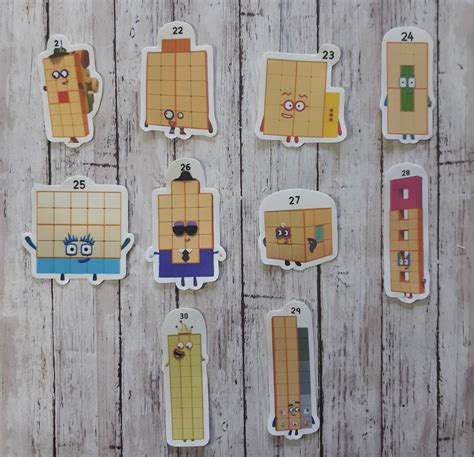 Numberblocks 21-30 Stickers - Etsy UK