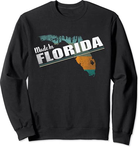 Amazon.com: Vintage Florida Retro State Flag Souvenir Gift Sweatshirt ...