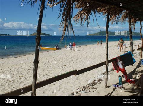 Modriki Island or Cast Away Island, location for Tom Hank’s film ‘Cast Away’, Fiji, South ...