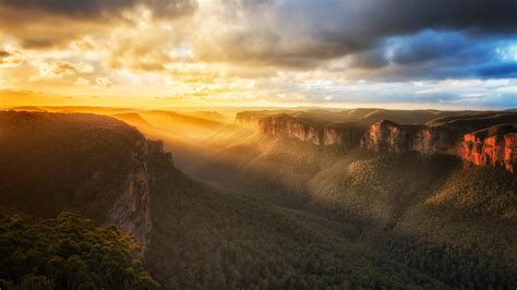 Blue Mountains Sunset – Bing Wallpaper Download