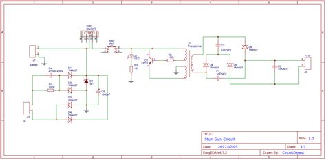 Electric Shock Gun Circuit Diagram