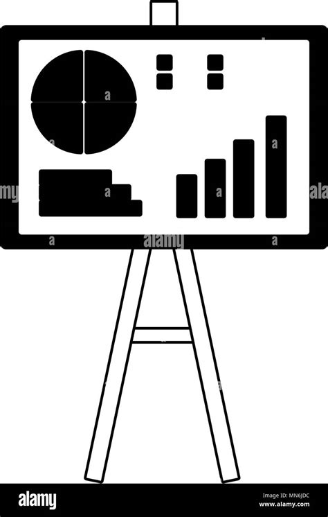 Whiteboard with statistics in black and white colors Stock Vector Image & Art - Alamy