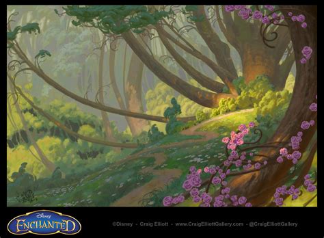 ArtStation - Disney's "Enchanted" forest scene