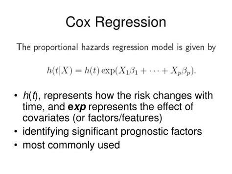 PPT - the Cox proportional hazards model (Cox Regression Model ...