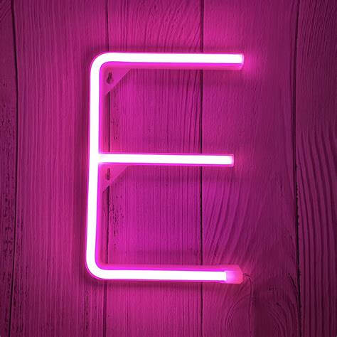 Buy ENUOLI LED Letter Neon Lights Pink Neon Sign Light Up Marquee Letter Neon Sign Battery/USB ...