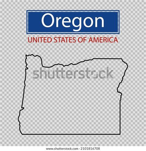 Oregon State Outline Map United States Stock Vector (Royalty Free ...