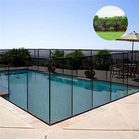 Goplus 4'x12' In-Ground Swimming Pool Safety Fence Section Prevent Accidental Drowning - Walmart.com