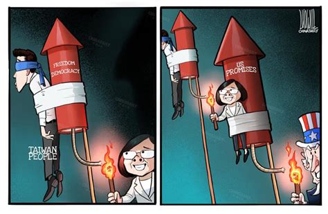 Cartoon about US promises to Taiwan, China Daily. : r/MarxistCulture