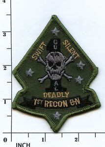 USMC 1st Recon Bn subdued OD PATCH diamond! 1st Reconnaissance Battalion Marines | eBay