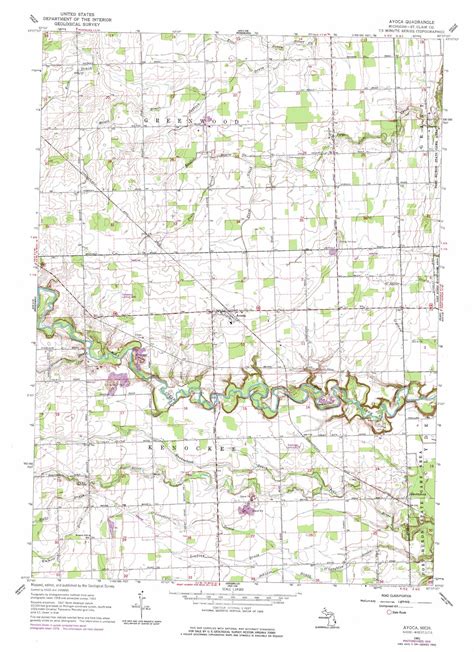 Avoca topographic map, MI - USGS Topo Quad 43082a6