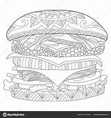 Hamburger Coloring Pages sketch template