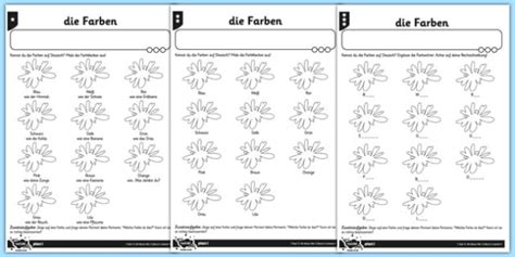 Colours Worksheet / Worksheet German (Teacher-Made)