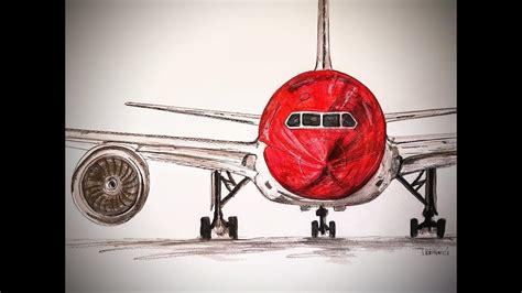 Boeing 787,Norwegian Air, Drawing timelapse/