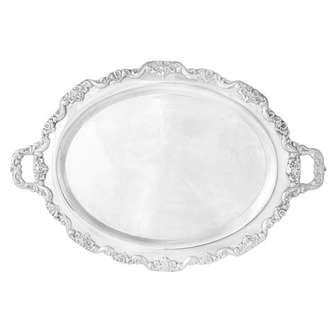 Silver Oval Tray With Handles Rentals NYC | SDPR NYC, NJ